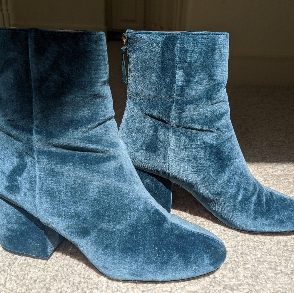 J.Crew 8.5 Velvet Boots